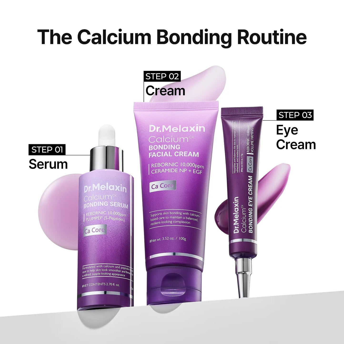 Revitalize Your Skin with Dr.Melaxin's Calcium Bonding Serum & Cream Duo - Achieve Firmness and Elasticity with the Power of Calcium, Collagen & REBORNIC!
