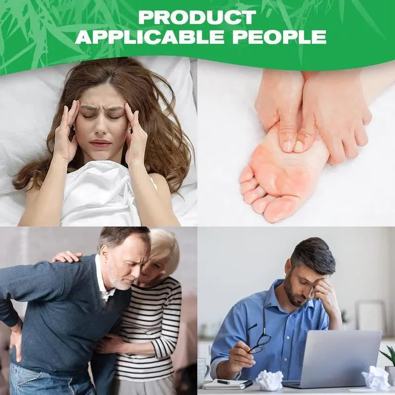 20-Piece Natural Herbal Foot Detox Patches - Gingerbamboo Deep Cleansing Pads for Stress Relief, Toxin Removal, Improved Sleep, and Wellness Treatment