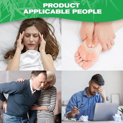 20-Piece Natural Herbal Foot Detox Patches - Gingerbamboo Deep Cleansing Pads for Stress Relief, Toxin Removal, Improved Sleep, and Wellness Treatment