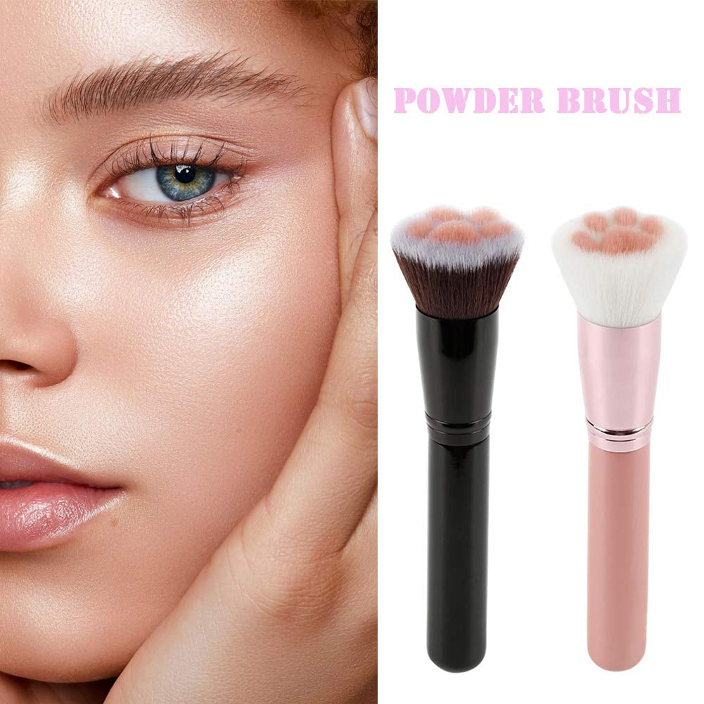 Adorable Cat's Paw Makeup Brush - Multifunctional Soft Fiber Brush for Perfect Blush, Powder, and Contour Application