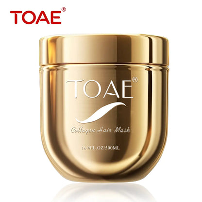 Toae Professional Collagen Hair Treatment - Deep Repair Conditioning Mask with Argan Oil for All Hair Types - 16.90 oz (500 ml)