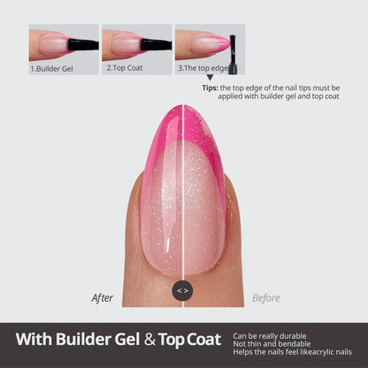 Transform Your Look with Btartboxnails XCOATTIPS: 5 Vibrant Pastel French Tip Press-On Nails in Square, Almond, Coffin, or Stiletto Styles - Enjoy 4 Weeks of Salon-Quality Wear at Home!