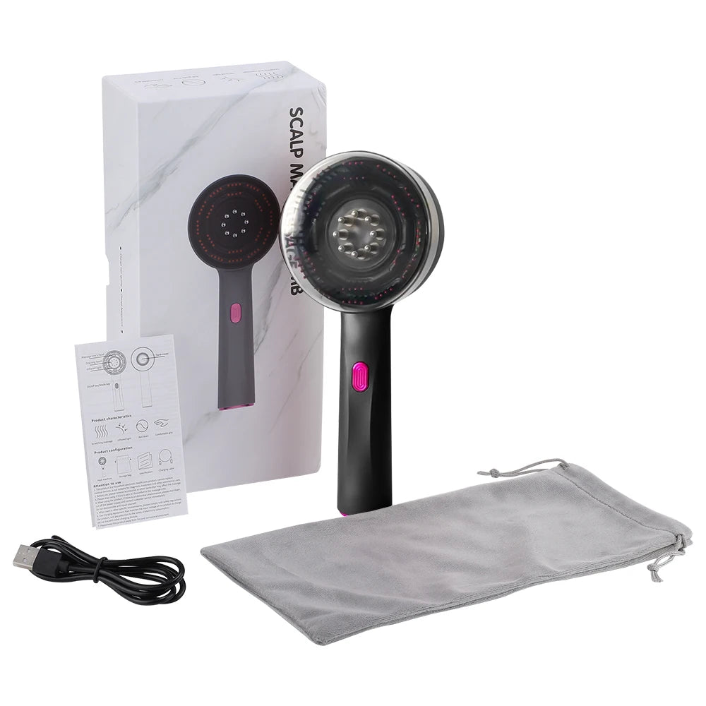 Revitalize Your Hair with the Electric Massage Comb: Vibration & Red Light Therapy for Hair Growth and Scalp Relaxation