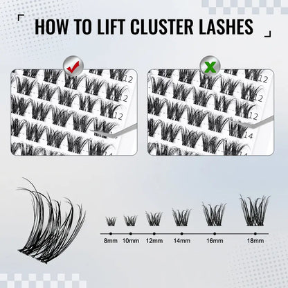 Sparkler | Airycute Velour Luxe Collection | DD Curl Natural Lightweight Lashes | Soft Wispy Clusters for Everyday Use