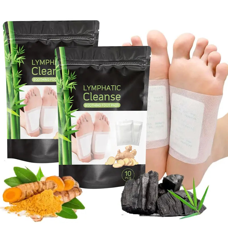 Bamboo Charcoal Detox Patches for Foot Revitalization - Herbal Pads for Stress Relief and Enhanced Sleep Quality