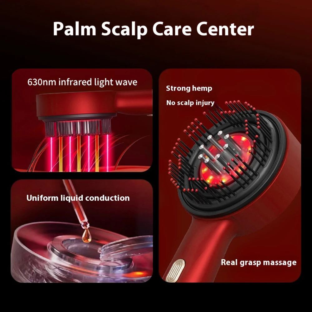 Revitalize Your Hair with the Electric Massage Comb: Vibration & Red Light Therapy for Hair Growth and Scalp Relaxation