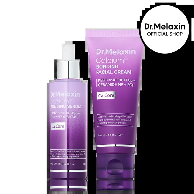 Revitalize Your Skin with Dr.Melaxin's Calcium Bonding Serum & Cream Duo - Achieve Firmness and Elasticity with the Power of Calcium, Collagen & REBORNIC!