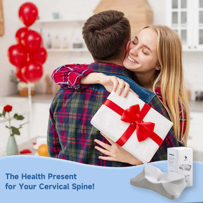 VIZIM Semi-Wrapped Cloud Pillow - 360° Neck and Shoulder Support for Enhanced Sleep Comfort, Central Cavity Design for Head Relief, Ideal Relaxation Gift for Family, Premium Breathable Pillow for All Sleep Positions