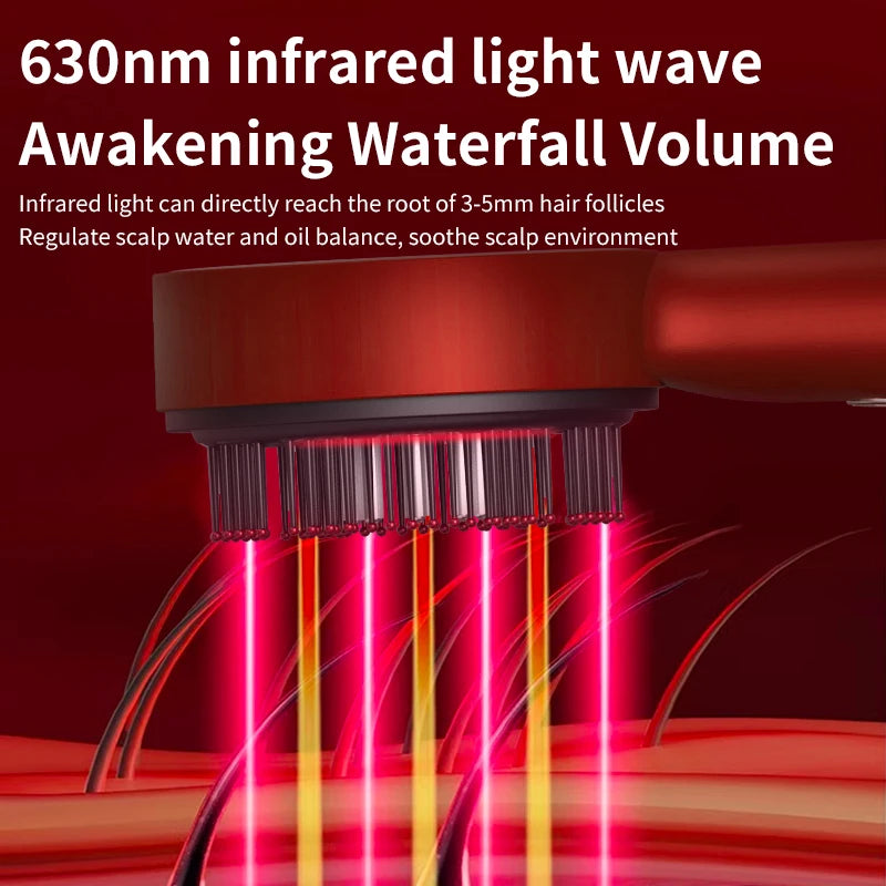 Revitalize Your Hair with the Electric Massage Comb: Vibration & Red Light Therapy for Hair Growth and Scalp Relaxation