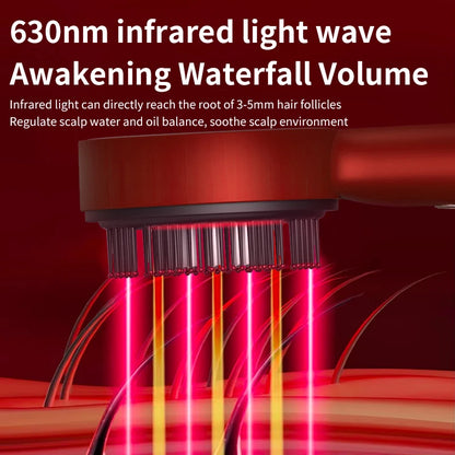 Revitalize Your Hair with the Electric Massage Comb: Vibration & Red Light Therapy for Hair Growth and Scalp Relaxation