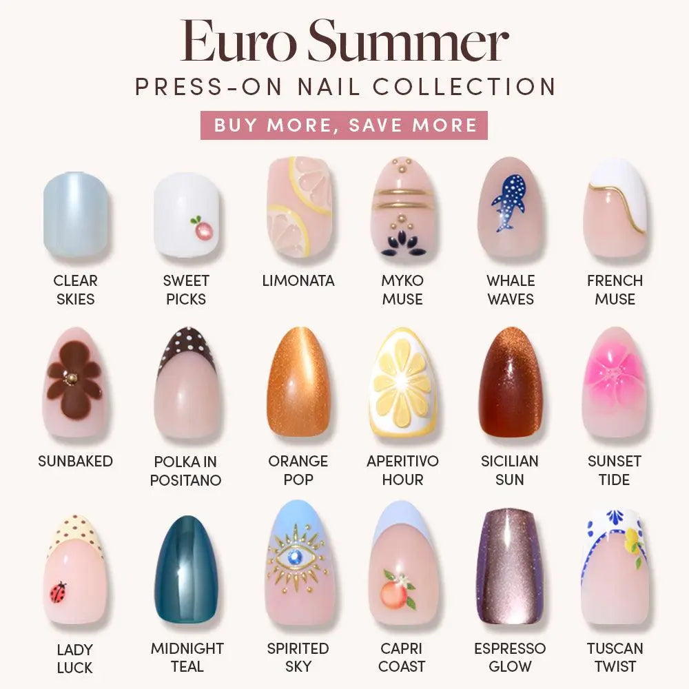 Elevate Your Summer Style with the Glamnetic Euro Summer Press-On Nail Collection