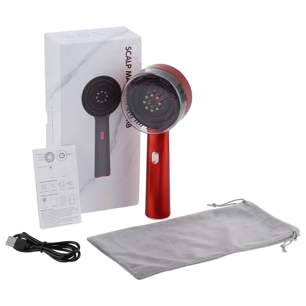 Revitalize Your Hair with the Electric Massage Comb: Vibration & Red Light Therapy for Hair Growth and Scalp Relaxation