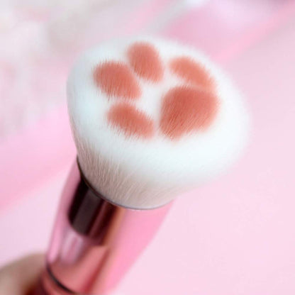 Adorable Cat's Paw Makeup Brush - Multifunctional Soft Fiber Brush for Perfect Blush, Powder, and Contour Application