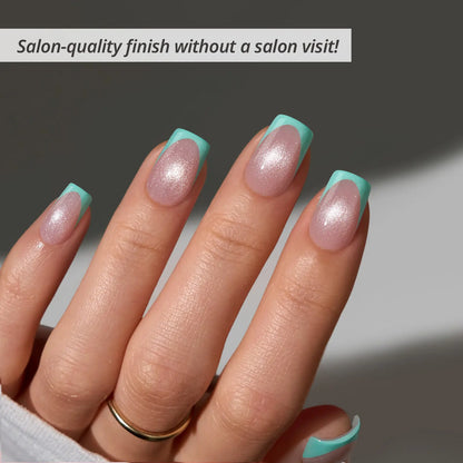 Transform Your Look with Btartboxnails XCOATTIPS: 5 Vibrant Pastel French Tip Press-On Nails in Square, Almond, Coffin, or Stiletto Styles - Enjoy 4 Weeks of Salon-Quality Wear at Home!