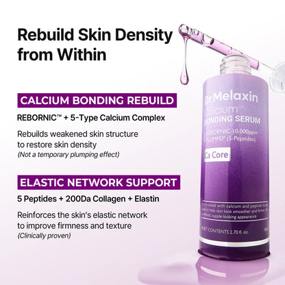 Revitalize Your Skin with Dr.Melaxin's Calcium Bonding Serum & Cream Duo - Achieve Firmness and Elasticity with the Power of Calcium, Collagen & REBORNIC!