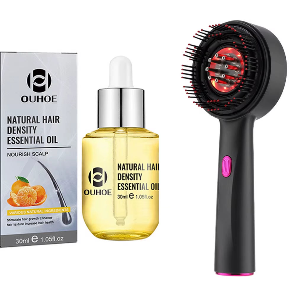 Revitalize Your Hair with the Electric Massage Comb: Vibration & Red Light Therapy for Hair Growth and Scalp Relaxation