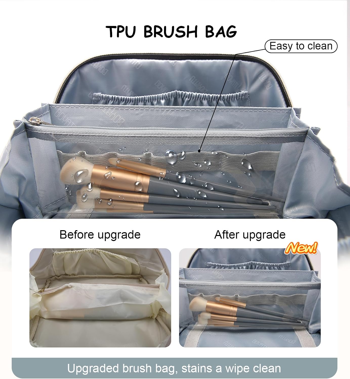 Stylish Floral Travel Makeup Bag Set - 3 Waterproof Cosmetic Organizers with Compartments and Handle for Women