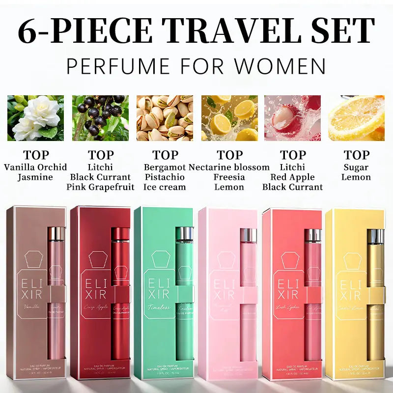 Indulge in Luxury with Our Premium 6-Piece Women’s Eau De Parfum Set - Travel Size, Long-Lasting Scents for Every Occasion!