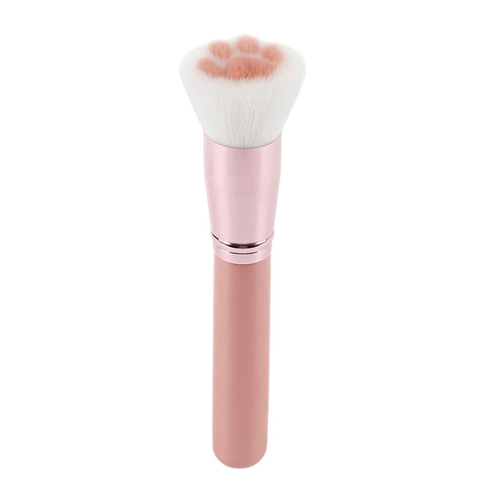 Adorable Cat's Paw Makeup Brush - Multifunctional Soft Fiber Brush for Perfect Blush, Powder, and Contour Application