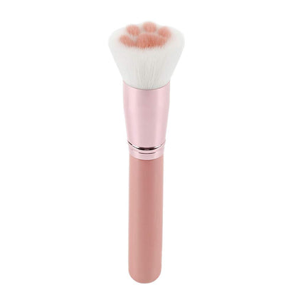 Adorable Cat's Paw Makeup Brush - Multifunctional Soft Fiber Brush for Perfect Blush, Powder, and Contour Application
