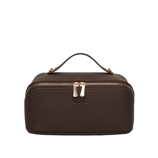 Large Capacity Waterproof Travel Makeup Bag for Women - Portable Flat Toiletry Organizer