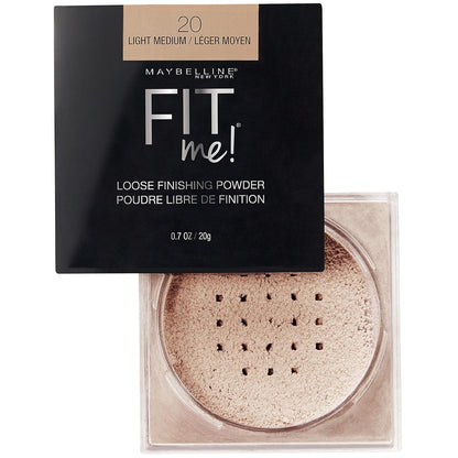 Maybelline Fit Me Loose Setting Powder, Face Powder Makeup & Finishing Powder, Light Medium, 1 Count