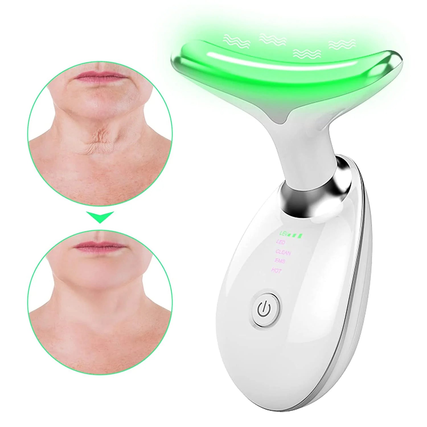Neck and Face Firming Massage Kit - Double Chin Reducer Vibration Massager for Smooth, Youthful Skin