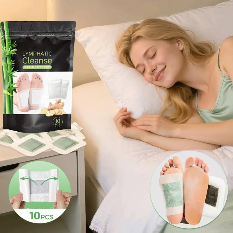 Bamboo Charcoal Detox Patches for Foot Revitalization - Herbal Pads for Stress Relief and Enhanced Sleep Quality