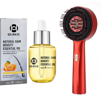 Revitalize Your Hair with the Electric Massage Comb: Vibration & Red Light Therapy for Hair Growth and Scalp Relaxation