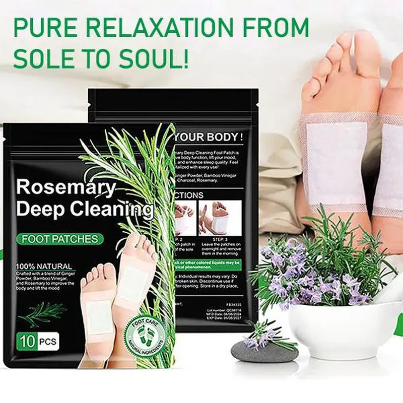 20-Piece Natural Herbal Foot Detox Patches - Gingerbamboo Deep Cleansing Pads for Stress Relief, Toxin Removal, Improved Sleep, and Wellness Treatment