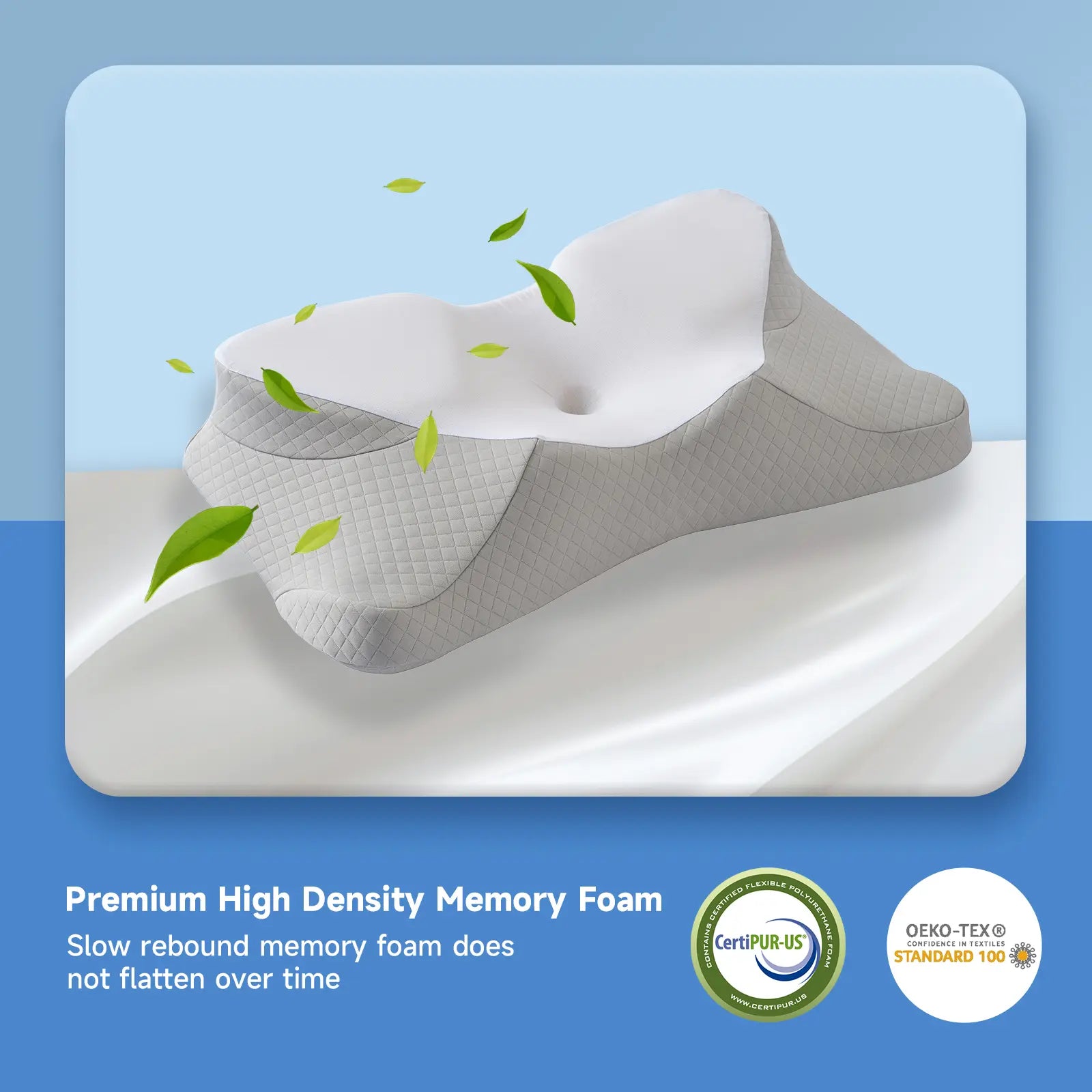 VIZIM Semi-Wrapped Cloud Pillow - 360° Neck and Shoulder Support for Enhanced Sleep Comfort, Central Cavity Design for Head Relief, Ideal Relaxation Gift for Family, Premium Breathable Pillow for All Sleep Positions