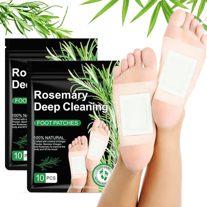 20-Piece Natural Herbal Foot Detox Patches - Gingerbamboo Deep Cleansing Pads for Stress Relief, Toxin Removal, Improved Sleep, and Wellness Treatment