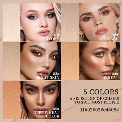 Dual-Ended Foundation Stick with Concealer and Highlighter - Hydrating, SPF-Infused, Acne-Covering Formula with Built-In Brush, Available in Multiple Shades for Long-Wear Fall Makeup