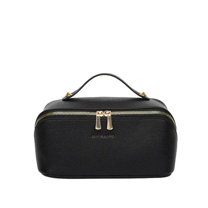 Large Capacity Waterproof Travel Makeup Bag for Women - Portable Flat Toiletry Organizer