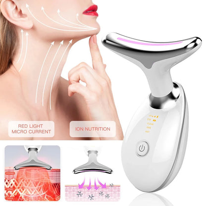 Neck and Face Firming Massage Kit - Double Chin Reducer Vibration Massager for Smooth, Youthful Skin